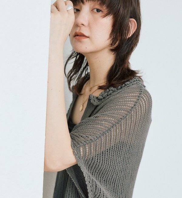  「【a Nice （ア ・ニース）】クロシェカラーニット」|ニット・セーター|