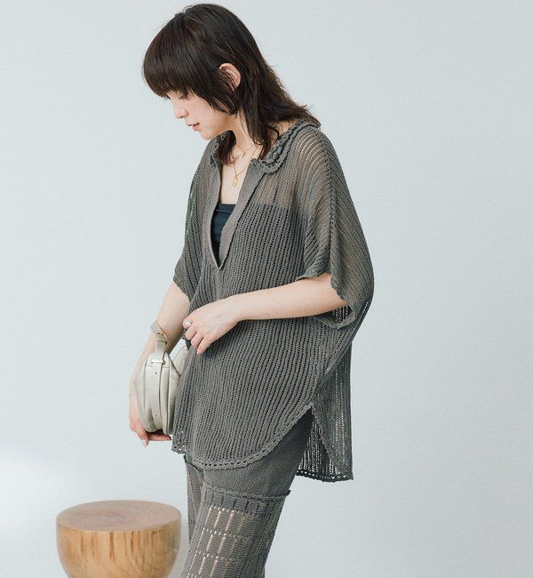  「【a Nice （ア ・ニース）】クロシェカラーニット」|ニット・セーター|