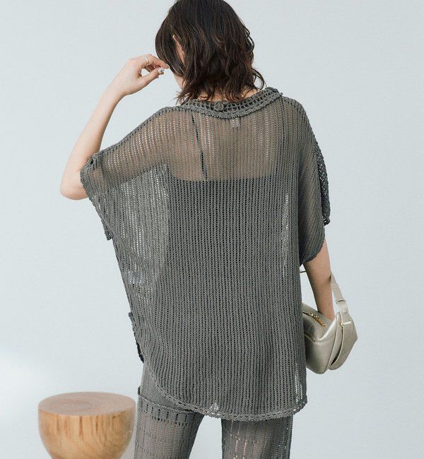  「【a Nice （ア ・ニース）】クロシェカラーニット」|ニット・セーター|
