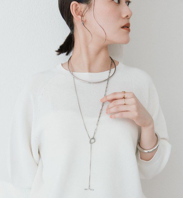  「【手洗い可能】ハーフバルーンスリーブニット」|ニット・セーター|