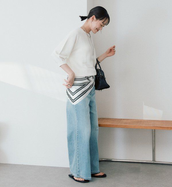  「【手洗い可能】ハーフバルーンスリーブニット」|ニット・セーター|