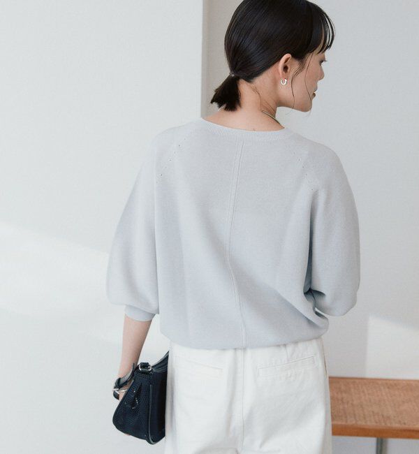  「【手洗い可能】ハーフバルーンスリーブニット」|ニット・セーター|
