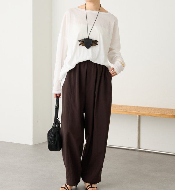  「予約【接触冷感/吸水速乾/ウオッシャブル】キュプラコットンオーバーサイズTee」|Tシャツ・カットソー|