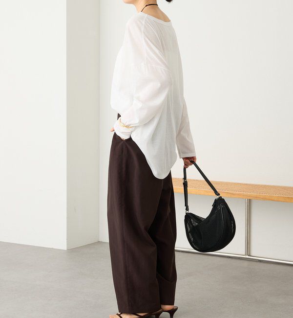  「予約【接触冷感/吸水速乾/ウオッシャブル】キュプラコットンオーバーサイズTee」|Tシャツ・カットソー|