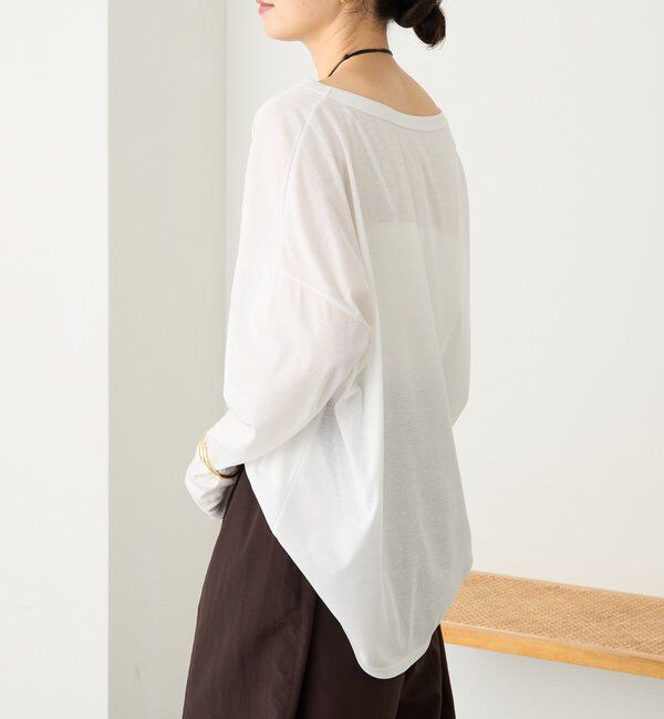  「予約【接触冷感/吸水速乾/ウオッシャブル】キュプラコットンオーバーサイズTee」|Tシャツ・カットソー|