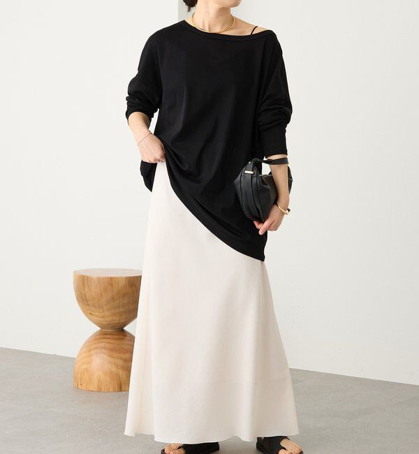  「予約【接触冷感/吸水速乾/ウオッシャブル】キュプラコットンオーバーサイズTee」|Tシャツ・カットソー|