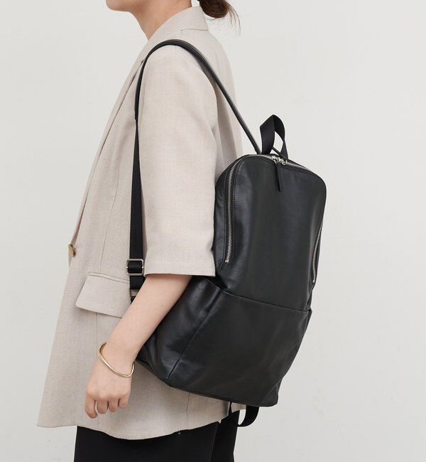  「【累計販売7000点以上！】【WEB限定】レザーバックパック」|リュック|ブラック