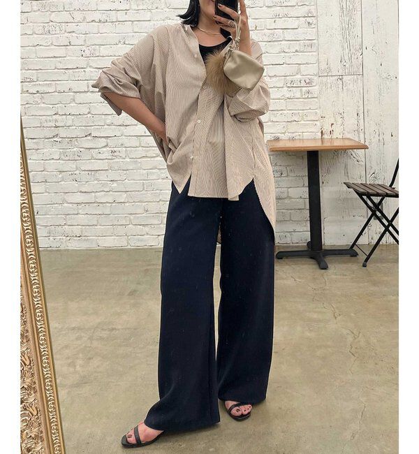  「【CHIKAコラボ】【美脚パンツ】ワイドドロストパンツ」|その他|