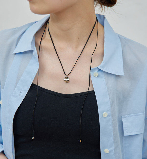  「メタルトップコードネックレス」|ネックレス|シルバー