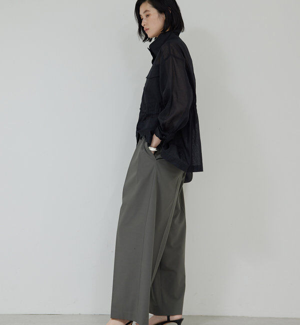  「【新色BR登場/セットアップ対応】ダブルタックパンツ」|スラックス|