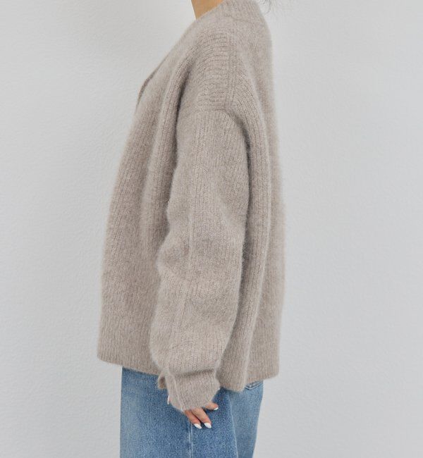  「ファーVネックカーディガン」|ニット・セーター|