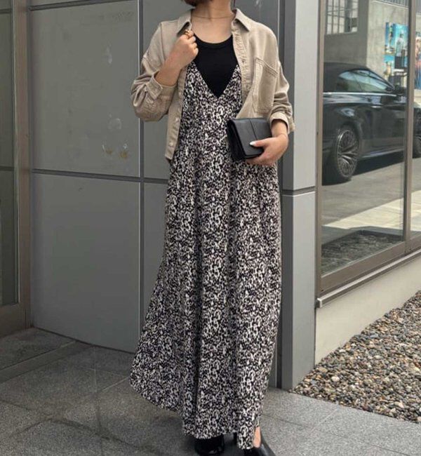  「【万能ワンピース】【オールシーズン活躍】ディープVキャミワンピース」|ワンピース|