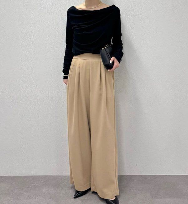  「【CHIHAYAコラボ】スウェードライクタックイージーパンツ」|チノ|