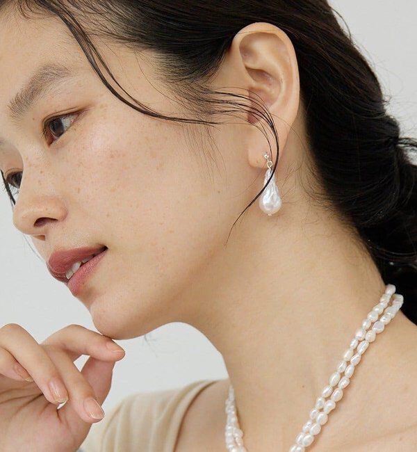  「【25th記念アイテム】【2.718】オイスターパールピアス」|リング|