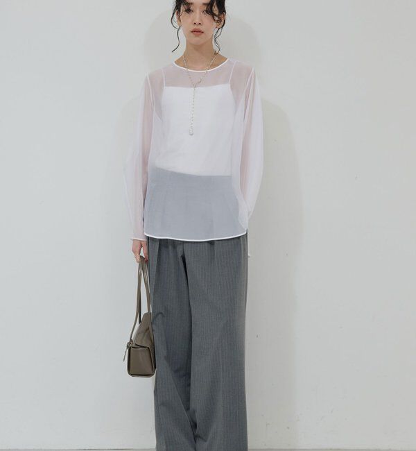  「シアーカーブスリーブブラウス」|シャツ・ブラウス|