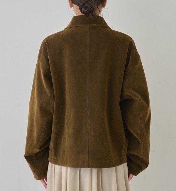  「【手洗い可】フロッキーデニムジップブルゾン」|ベスト・ジレ|