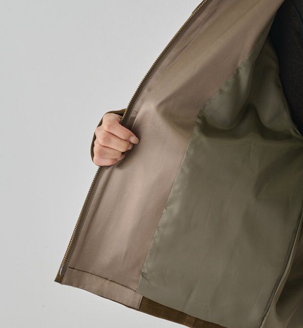  「【手洗い可】フロッキーデニムジップブルゾン」|ベスト・ジレ|