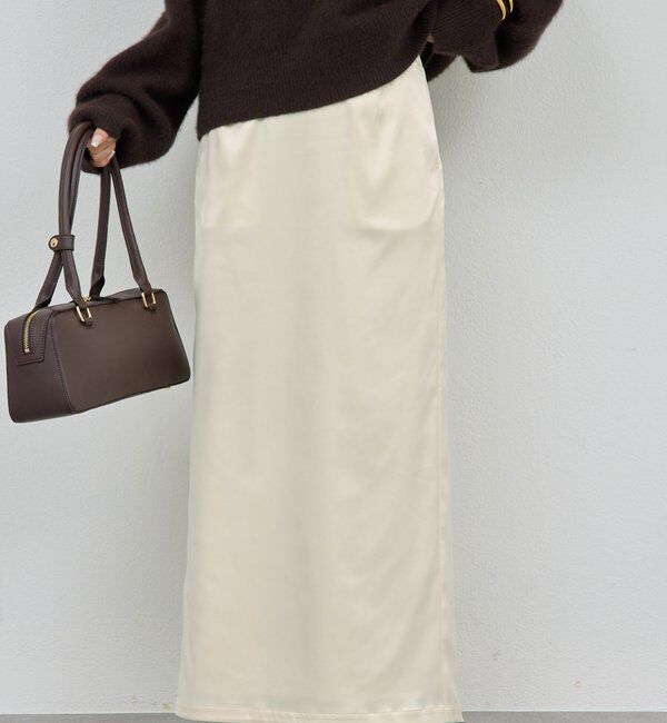  「【ルミネ限定カラー】【手洗い可能】ストレッチサテンタイトスカート」|スカート|