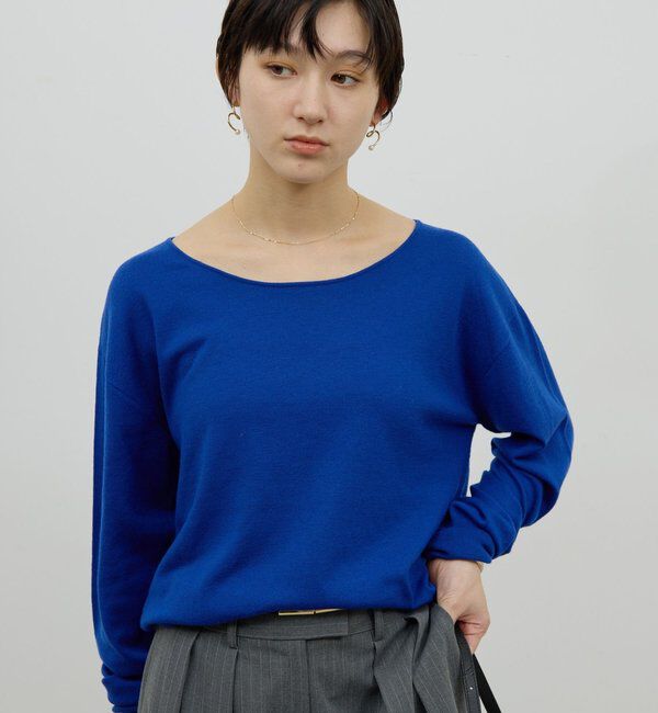  「【手洗い可】メリノウールニットプルオーバー」|ニット・セーター|