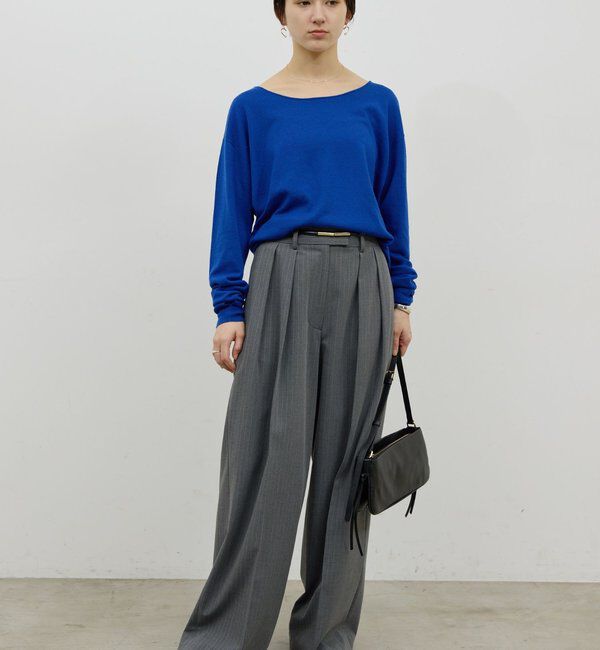  「【手洗い可】メリノウールニットプルオーバー」|ニット・セーター|