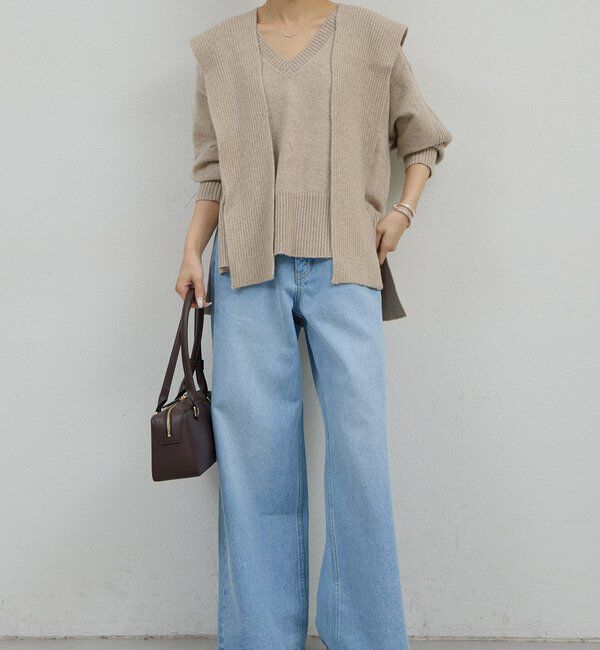  「【脱マンネリニット】【MANAKAコラボ】フードセットニット」|ニット・セーター|