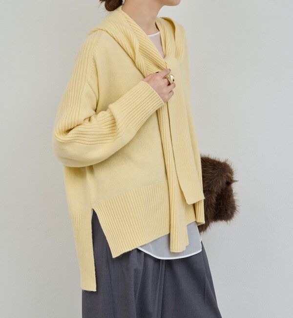  「【脱マンネリニット】【MANAKAコラボ】フードセットニット」|ニット・セーター|