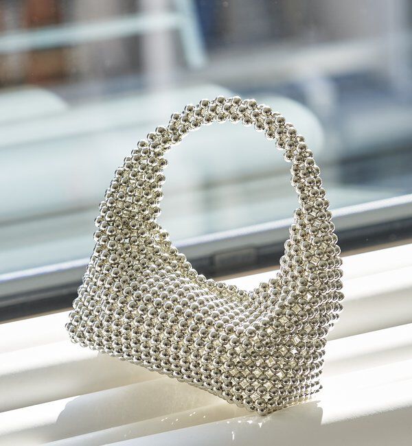  「【2.718】ボールビーズバッグ」|トートバッグ|シルバー