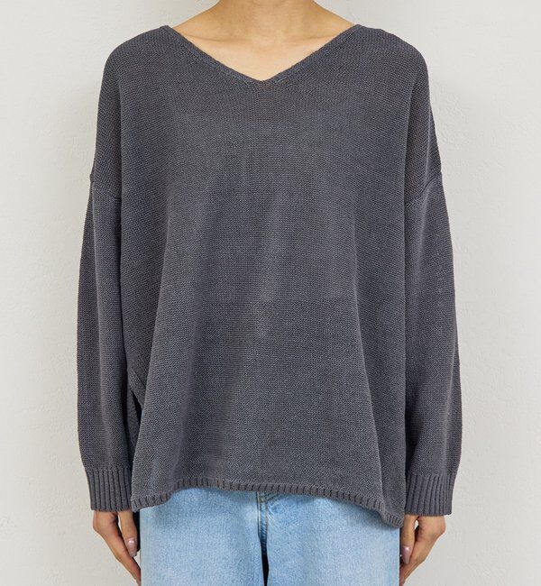  「【手洗い可】コットンメッシュプルオーバー」|ニット・セーター|