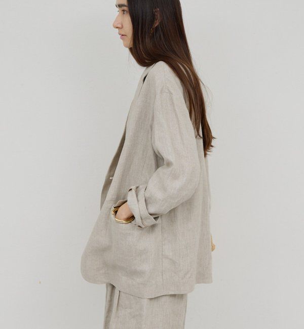  「【セットアップ対応】リネンジャケット」|その他|