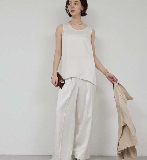  「エアリーサテンタンク」|シャツ・ブラウス|