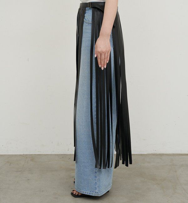  「レザーフリンジスカート」|スカート|