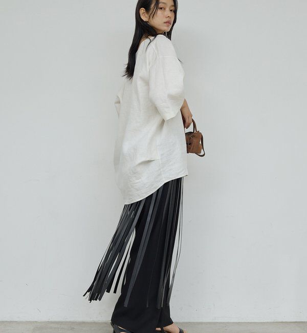  「レザーフリンジスカート」|スカート|