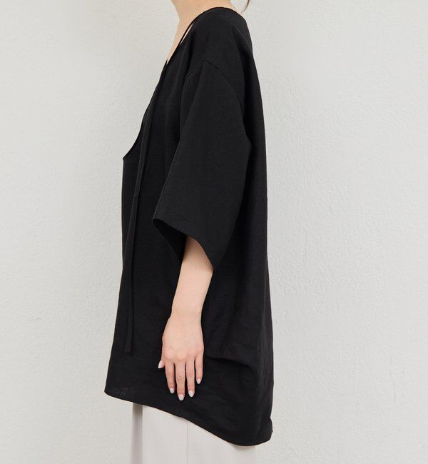  「リネンディープネックプルオーバー」|シャツ・ブラウス|