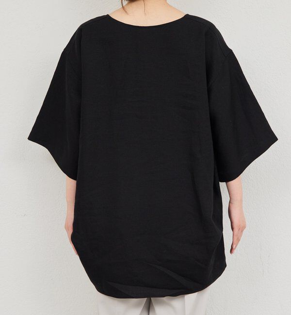  「リネンディープネックプルオーバー」|シャツ・ブラウス|