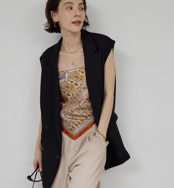  「メッシュダブルジレ」|ベスト・ジレ|ブラック