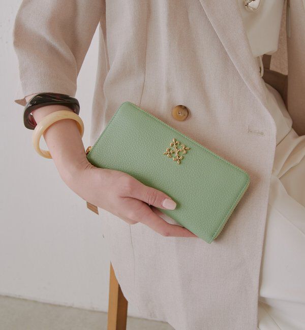  「モノグラムプレートラウンドジップウォレット」|財布|グリーンその他1