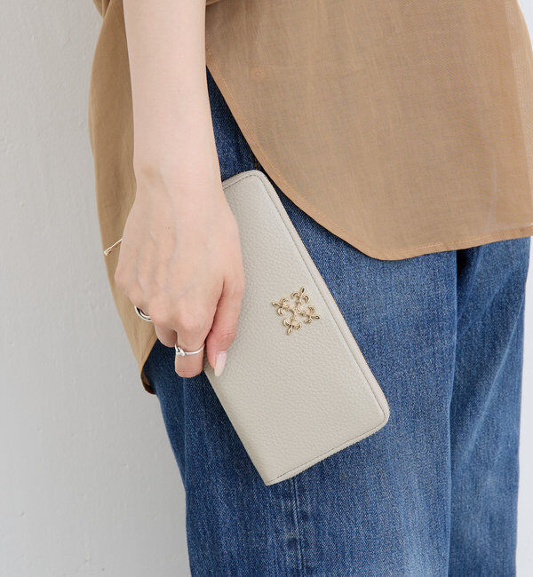  「モノグラムプレートラウンドジップウォレット」|財布|