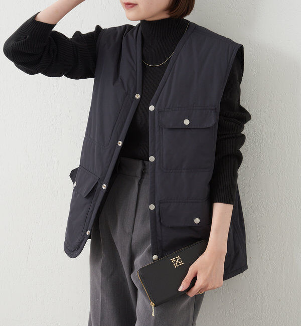  「モノグラムプレートラウンドジップウォレット」|財布|