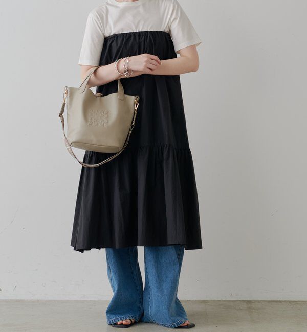  「エンボスモノグラム2WAYタウントートバッグ」|トートバッグ|