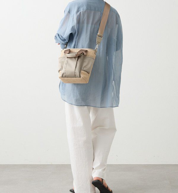  「ナイロンラフィア&times;クラウズナイロン コンビ2WAYミニトートバッグ」|ショルダー・メッセンジャー|