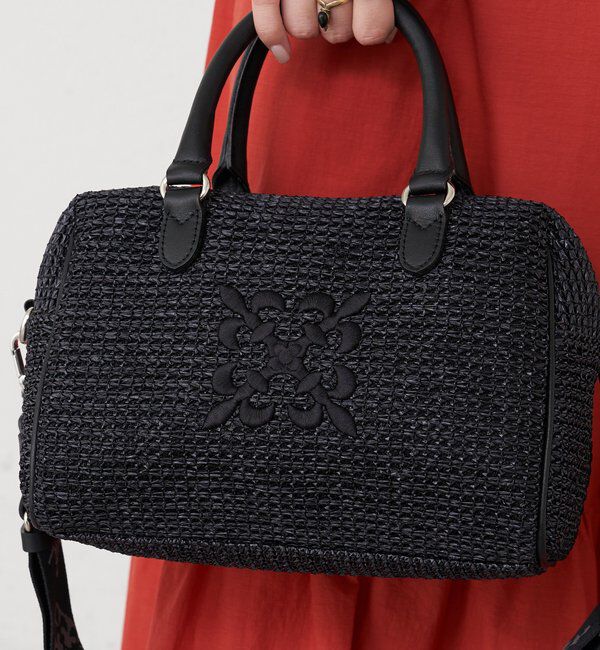  「ナイロンラフィアミニボストンバッグ」|ボストンバッグ|