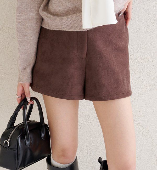  「フェイクスウェードショートパンツ」|チノ|