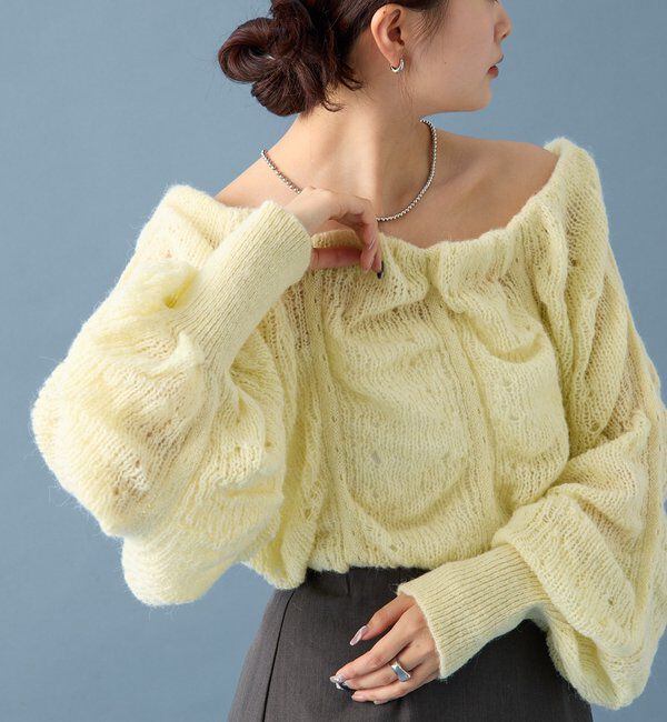  「ウェーブシアーホイップニット」|ニット・セーター|