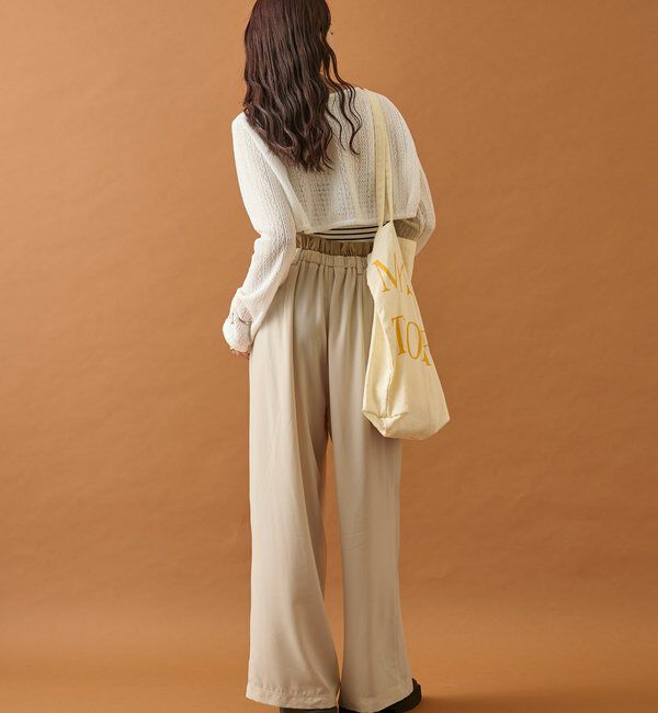  「【オールシーズン対応/WEB限定アイボリー】フリルイージーパンツ」|チノ|