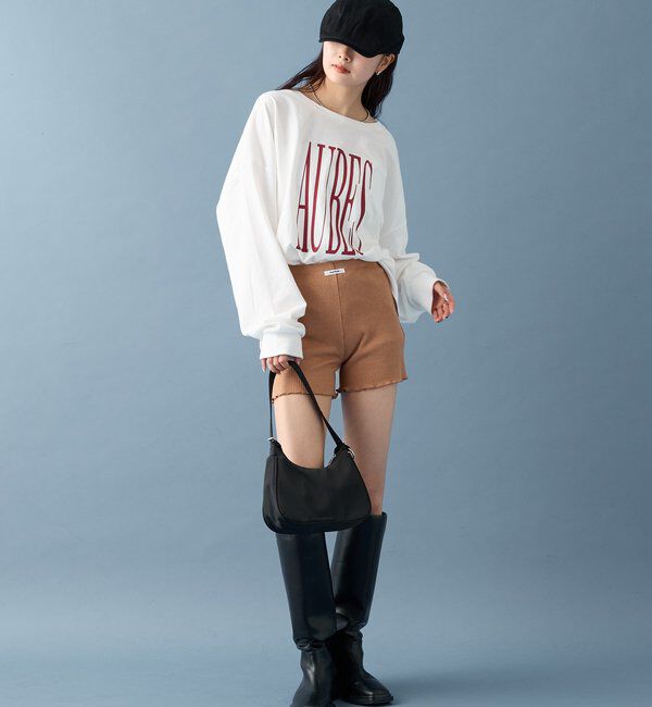  「【SETUPで着るのも◎】起毛リブショートパンツ」|チノ|