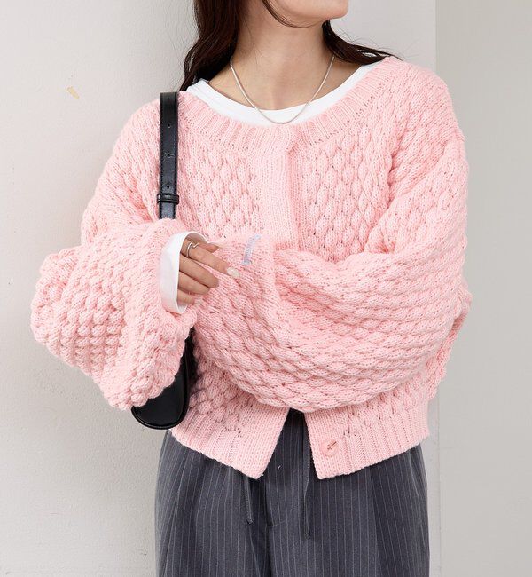  「ポコポコニットカーディガン」|カーディガン|
