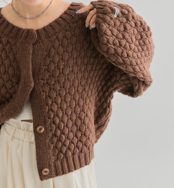  「ポコポコニットカーディガン」|カーディガン|