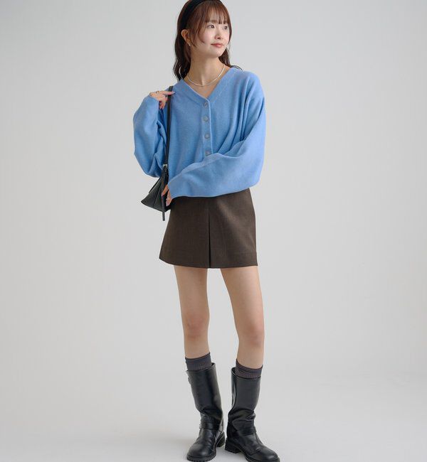  「Vボタンカーディガン」|カーディガン|