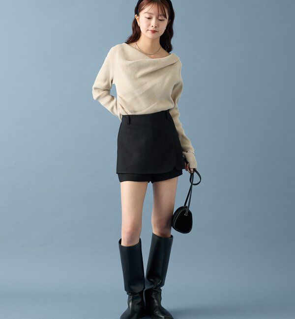  「オフショルリブニット」|ニット・セーター|