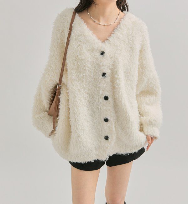  「ループボタン カーディガン」|カーディガン|